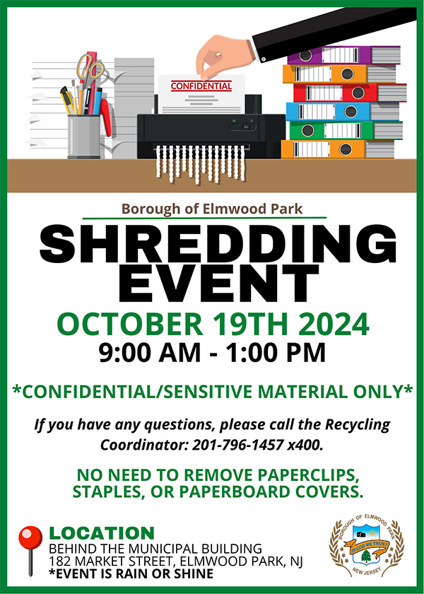 Shredding Event 2024 flyer