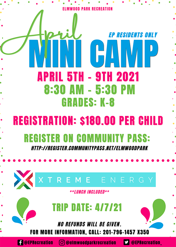 April Mini Camp flyer