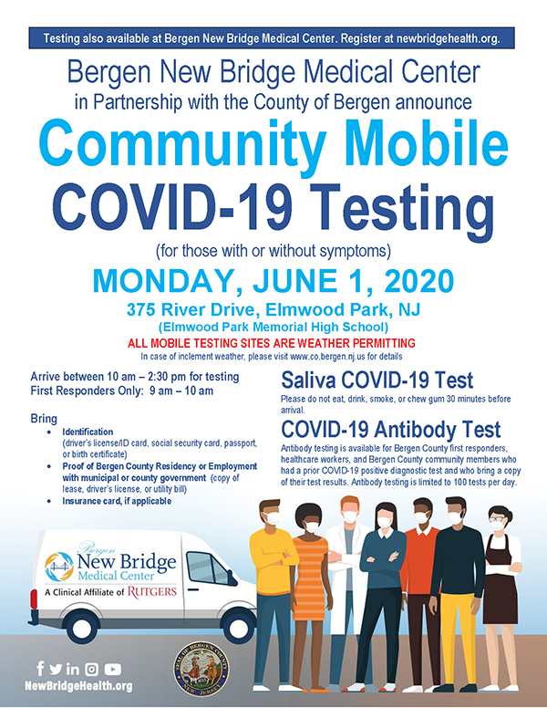 COVID-19 mobile testing in Elmwood Park