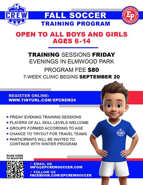 Fall Soccer Training flyer