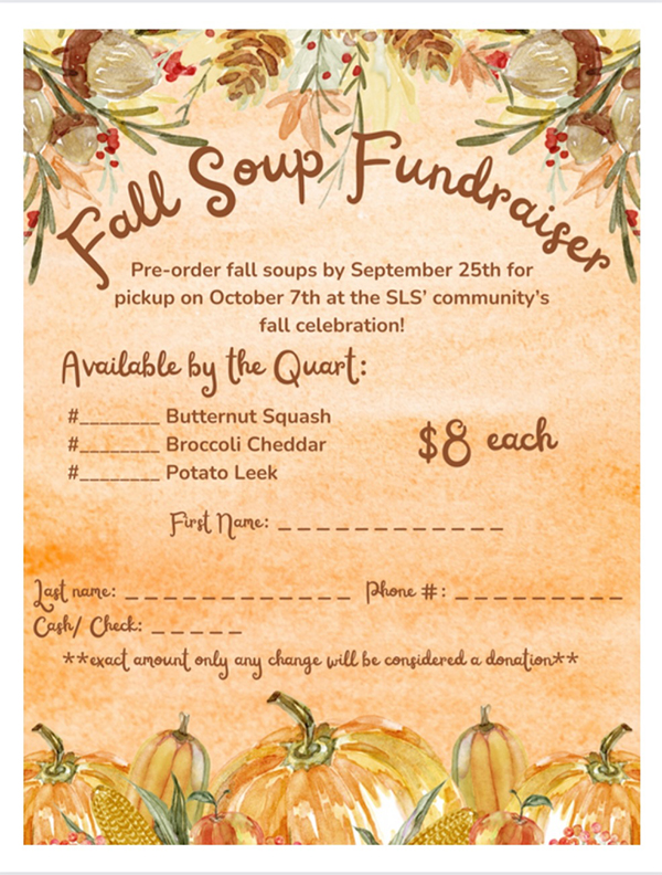 Fall Soup Fundraiser flyer