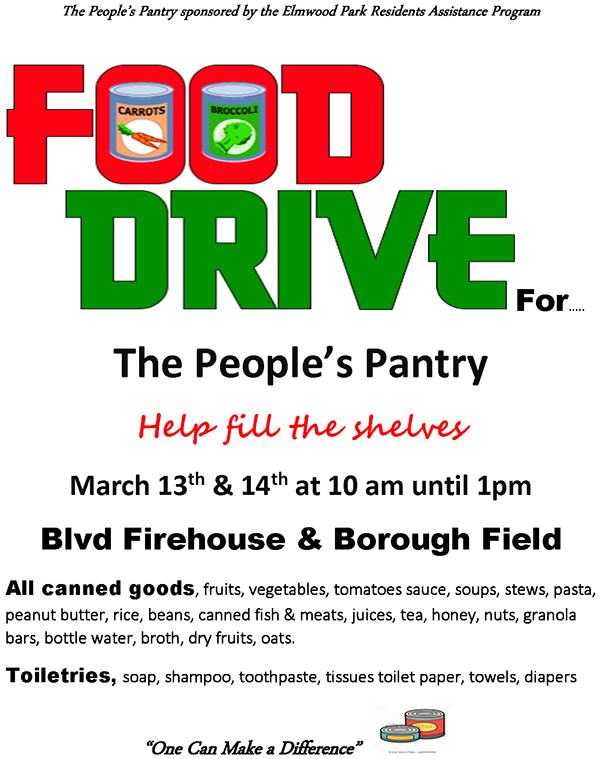 food drive in March 2021