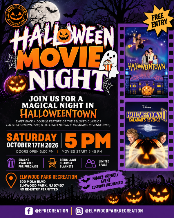 Halloween Movie Night 2026 flyer