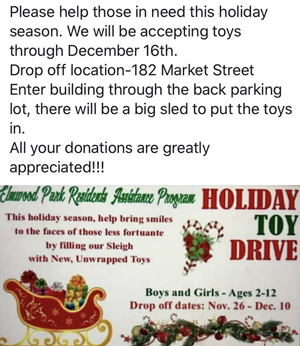 Holiday Toy Drive flyer