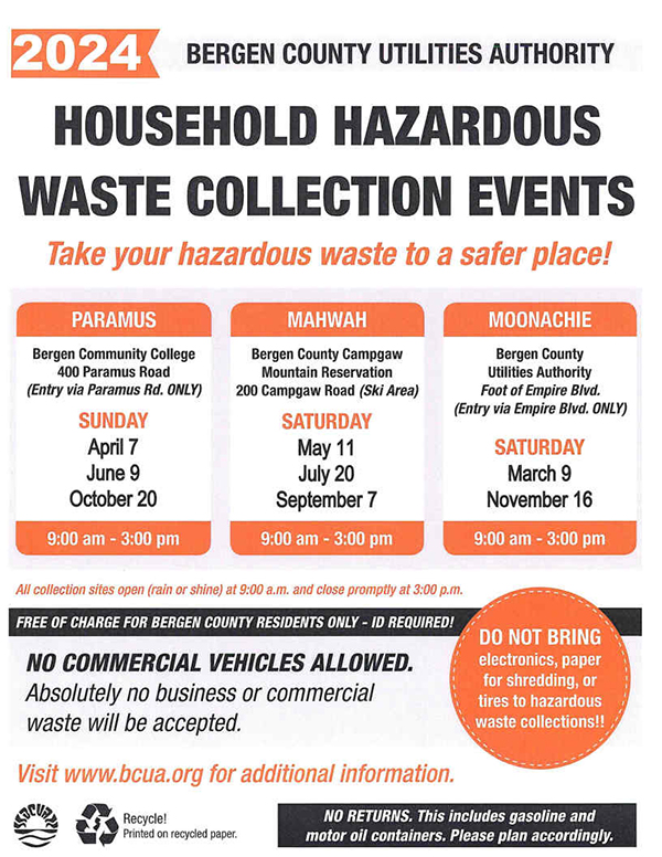Household Hazardous Waste Collection flyer