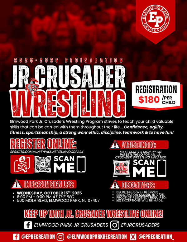 Jr Crusader Wrestling flyer
