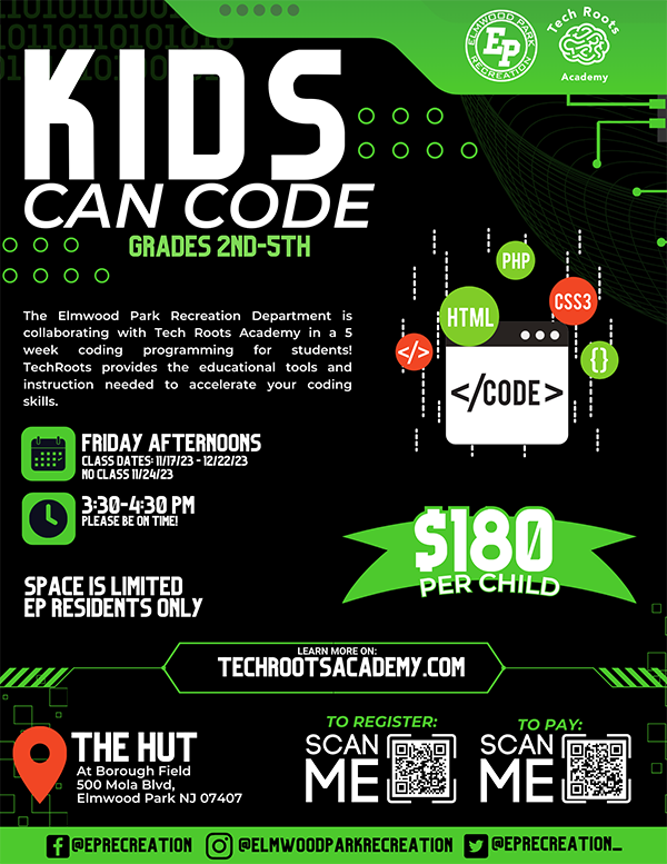 Kids Can Code flyer