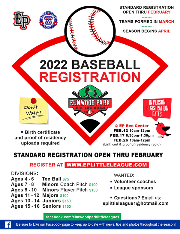 Little League 2022 registration