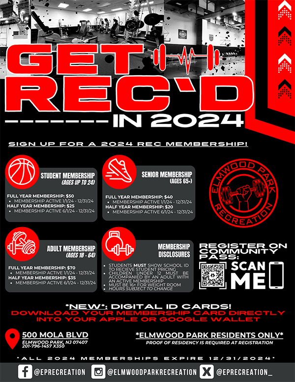 Rec Membership 2024 flyer