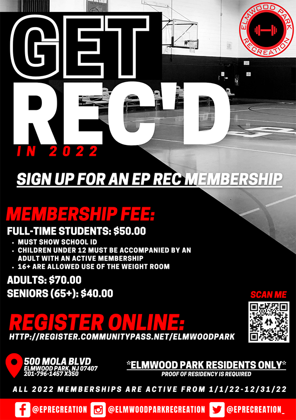Recreation Membership flyer