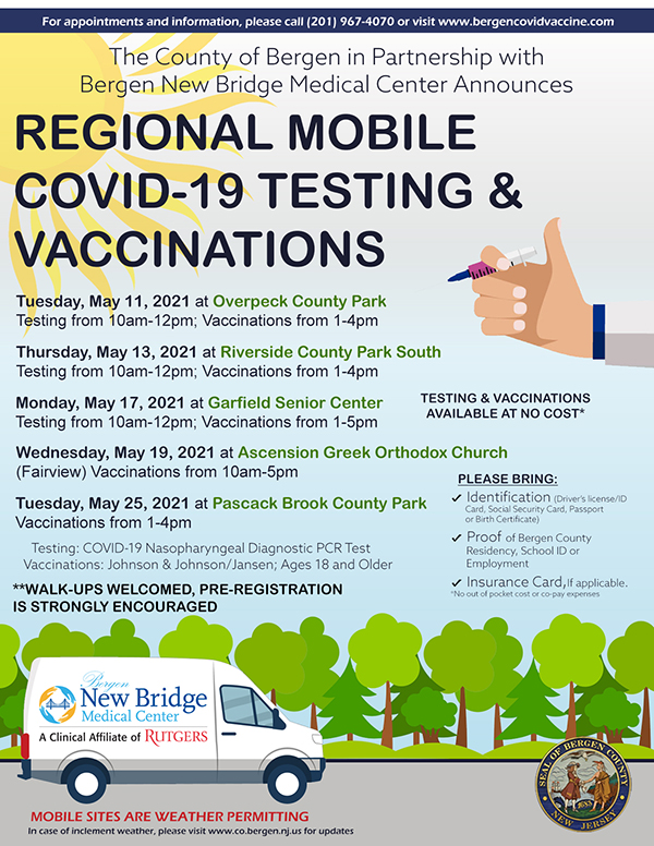 regional mobile COVID testing and vaccination