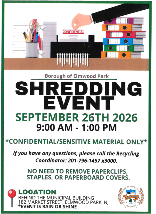 Shredding Event flyer