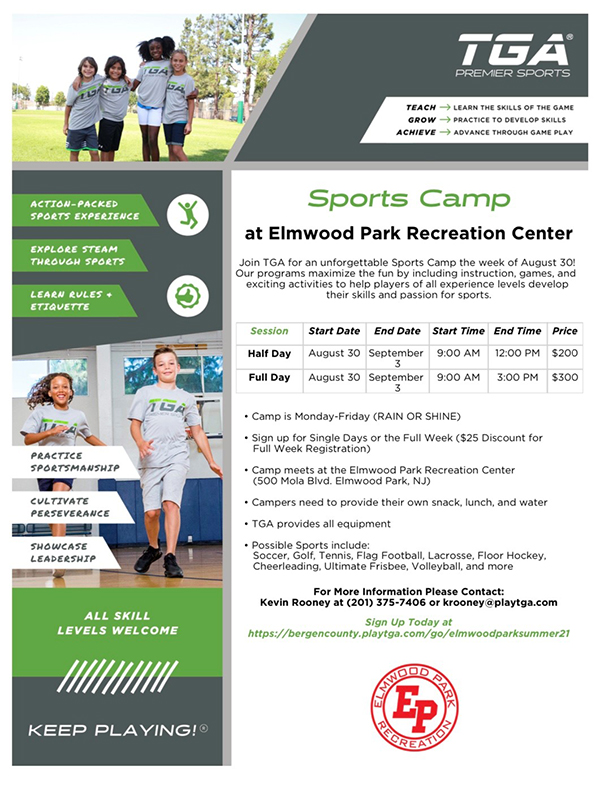 Sports Camp flyer