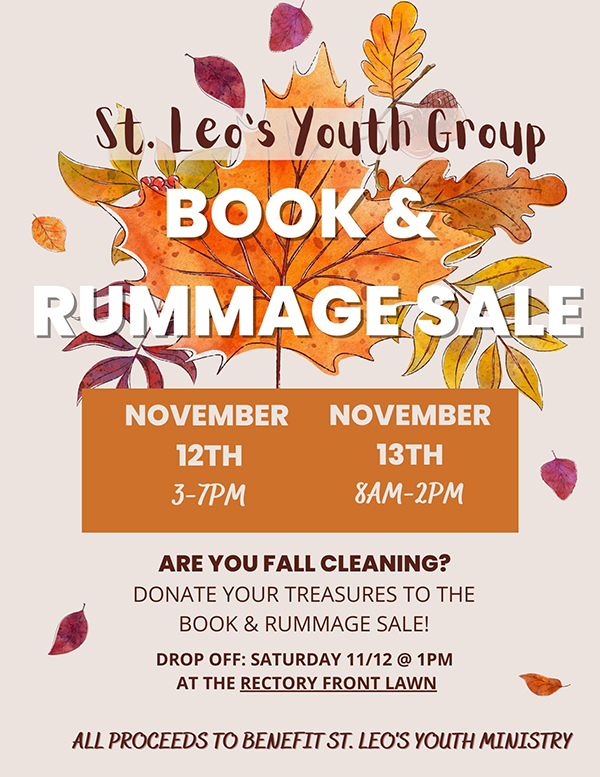 St. Leo's Book and Rummage Sale flyer