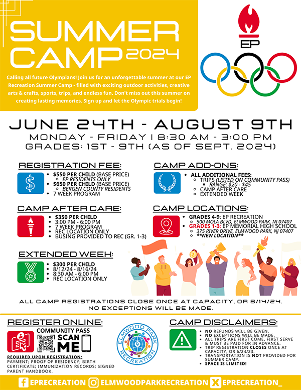Summer Camp 2024 flyer