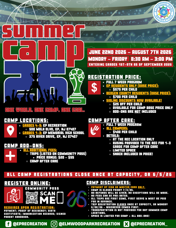 Summer Camp 2026 flyer