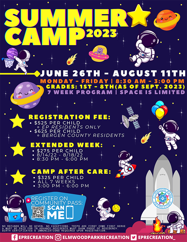 Summer Camp 2023 flyer