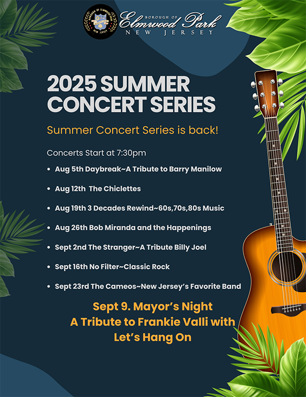 Summer Concert Series 2025 flyer