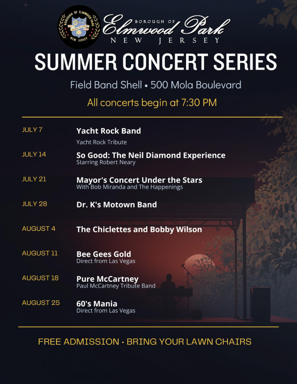 Summer Concert Series 2026 flyer