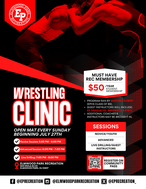 Wrestling Clinics flyer